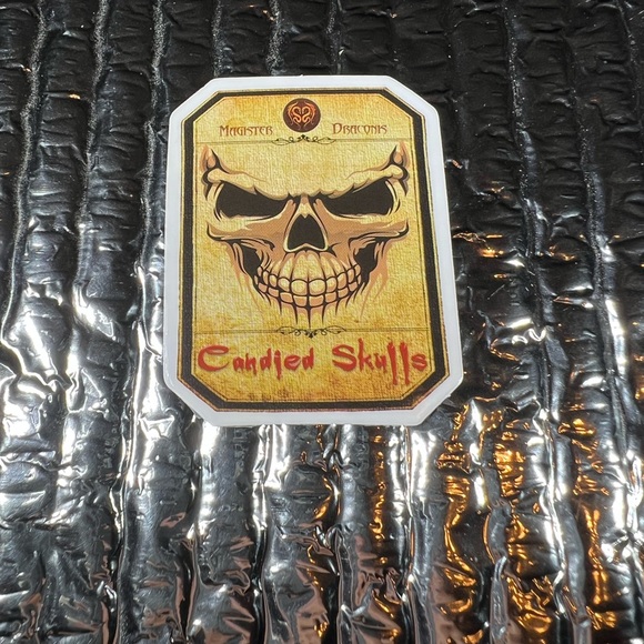 Candied Skulls Witchy Sorceress Supreme Potion B0ttle Label Sticker Spell Occult - Picture 2 of 4